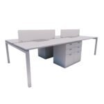 Nexus Cluster of 4 Workstation with Fixed Pedestal